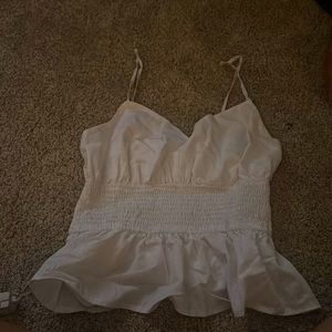 white synch crop tank top